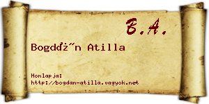 Bogdán Atilla névjegykártya